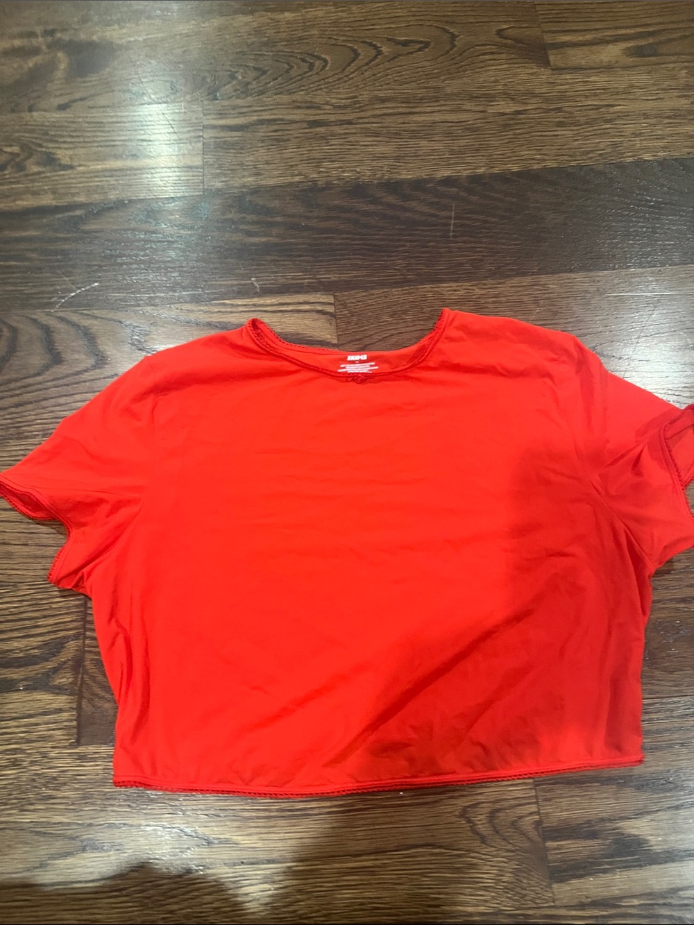 SKIMS Bright Orange/Red Cropped Tee